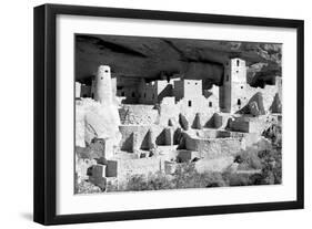 Cliff Palace at Mesa Verde BW-Douglas Taylor-Framed Photographic Print