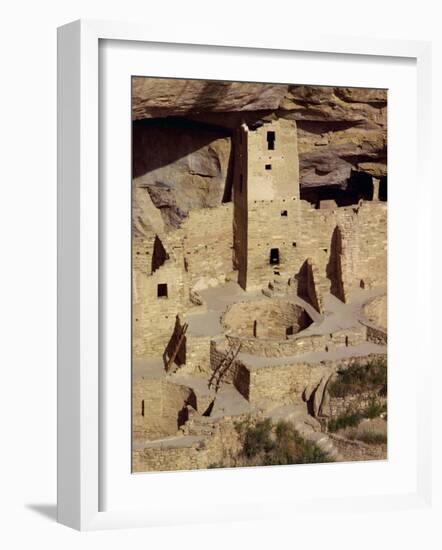 Cliff Palace Dating from Between 1200 and 1300 Ad at Mesa Verde, Colorado, USA-Rawlings Walter-Framed Photographic Print