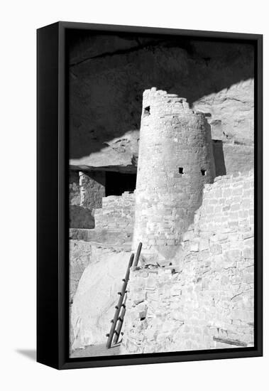 Cliff Palace Detail II BW-Douglas Taylor-Framed Stretched Canvas