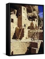 Cliff Palace, Mesa Verde, Anasazi Culture, Colorado, USA-Walter Rawlings-Framed Stretched Canvas