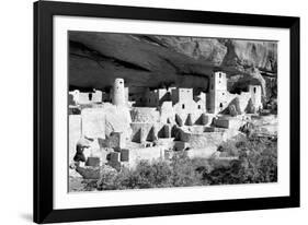 Cliff Palace Pueblo BW-Douglas Taylor-Framed Photographic Print