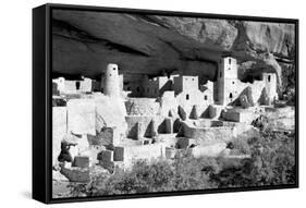 Cliff Palace Pueblo BW-Douglas Taylor-Framed Stretched Canvas