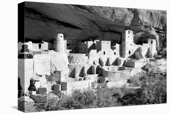 Cliff Palace Pueblo BW-Douglas Taylor-Stretched Canvas