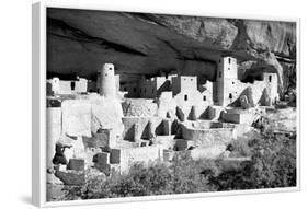 Cliff Palace Pueblo BW-Douglas Taylor-Framed Photographic Print