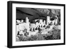 Cliff Palace Pueblo BW-Douglas Taylor-Framed Premium Photographic Print