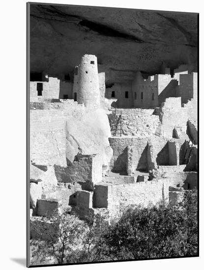 Cliff Palace Pueblo Portrait BW-Douglas Taylor-Mounted Photographic Print