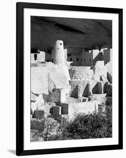 Cliff Palace Pueblo Portrait BW-Douglas Taylor-Framed Photographic Print