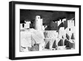 Cliff Palace Ruins BW-Douglas Taylor-Framed Premium Photographic Print