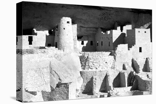 Cliff Palace Ruins BW-Douglas Taylor-Stretched Canvas