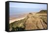 Cliff Path from Cromer to Overstran, Norfolk, England, United Kingdom, Europe-Mark Sunderland-Framed Stretched Canvas