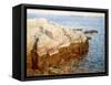 Cliff Rock Appledore (Isles of Shoals, Maine)-Childe Hassam-Framed Stretched Canvas