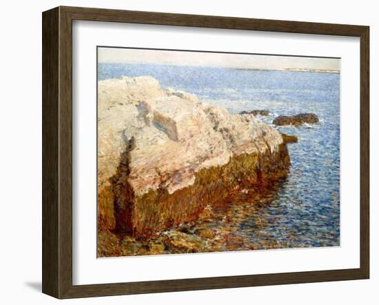 Cliff Rock Appledore (Isles of Shoals, Maine)-Childe Hassam-Framed Premium Giclee Print