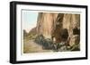 Cliff Ruins, Frijoles Canyon-null-Framed Art Print