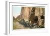 Cliff Ruins, Frijoles Canyon-null-Framed Art Print