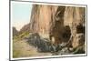 Cliff Ruins, Frijoles Canyon-null-Mounted Art Print