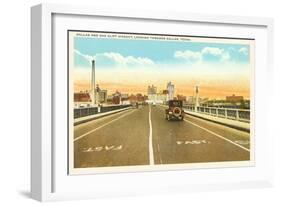 Cliff Viaduct, Dallas, Texas-null-Framed Art Print