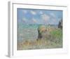 Cliff Walk at Pourville, 1882-Claude Monet-Framed Premium Giclee Print