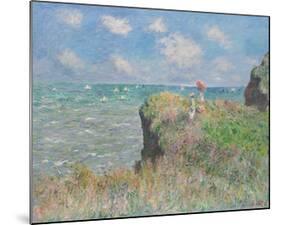 Cliff Walk at Pourville, 1882-Claude Monet-Mounted Premium Giclee Print