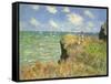 Cliff Walk at Pourville, 1882-Claude Monet-Framed Stretched Canvas