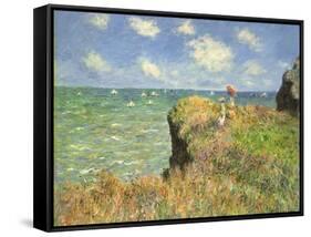 Cliff Walk at Pourville, 1882-Claude Monet-Framed Stretched Canvas