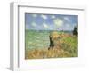 Cliff Walk at Pourville, 1882-Claude Monet-Framed Giclee Print