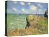 Cliff Walk at Pourville, 1882-Claude Monet-Stretched Canvas