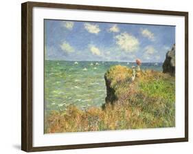 Cliff Walk at Pourville, 1882-Claude Monet-Framed Giclee Print