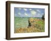 Cliff Walk at Pourville, 1882-Claude Monet-Framed Premium Giclee Print