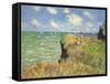 Cliff Walk at Pourville, 1882-Claude Monet-Framed Stretched Canvas