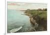 Cliff Walk, Breakers, Newport, Rhode Island-null-Framed Art Print