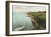 Cliff Walk, Breakers, Newport, Rhode Island-null-Framed Art Print