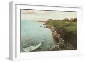 Cliff Walk, Breakers, Newport, Rhode Island-null-Framed Art Print