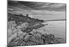 Cliff Walk Newport Rhode Island B/W-null-Mounted Poster