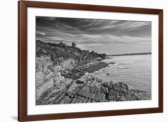 Cliff Walk Newport Rhode Island B/W-null-Framed Photo