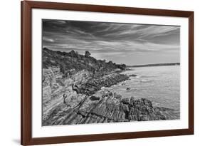 Cliff Walk Newport Rhode Island B/W-null-Framed Photo