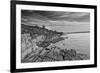 Cliff Walk Newport Rhode Island B/W-null-Framed Photo