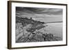 Cliff Walk Newport Rhode Island B/W-null-Framed Photo