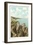 Cliff Walk, Newport, Rhode Island-null-Framed Art Print