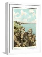 Cliff Walk, Newport, Rhode Island-null-Framed Art Print