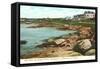 Cliff Walk, Newport, Rhode Island-null-Framed Stretched Canvas