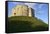 Cliffords Tower, York Castle Keep, York, Yorkshire, England, United Kingdom, Europe-Peter Richardson-Framed Stretched Canvas