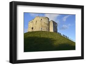 Cliffords Tower, York Castle Keep, York, Yorkshire, England, United Kingdom, Europe-Peter Richardson-Framed Photographic Print