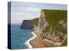 Cliffs above Lulworth Cove on Dorset's Jurassic Coast-Paul Thompson-Stretched Canvas