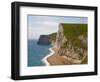 Cliffs above Lulworth Cove on Dorset's Jurassic Coast-Paul Thompson-Framed Photographic Print