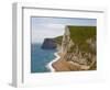 Cliffs above Lulworth Cove on Dorset's Jurassic Coast-Paul Thompson-Framed Photographic Print