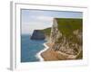 Cliffs above Lulworth Cove on Dorset's Jurassic Coast-Paul Thompson-Framed Photographic Print