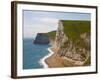 Cliffs above Lulworth Cove on Dorset's Jurassic Coast-Paul Thompson-Framed Photographic Print