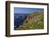 Cliffs and Cafe at Lands End, Summer Sunshine, Cornwall, England, United Kingdom, Europe-Peter Barritt-Framed Photographic Print