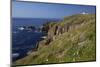 Cliffs and Cafe at Lands End, Summer Sunshine, Cornwall, England, United Kingdom, Europe-Peter Barritt-Mounted Photographic Print