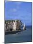 Cliffs and Rock Arch, known as the Falaises, on the Coast Near Etretat, Haute Normandie, France-Hans Peter Merten-Mounted Photographic Print